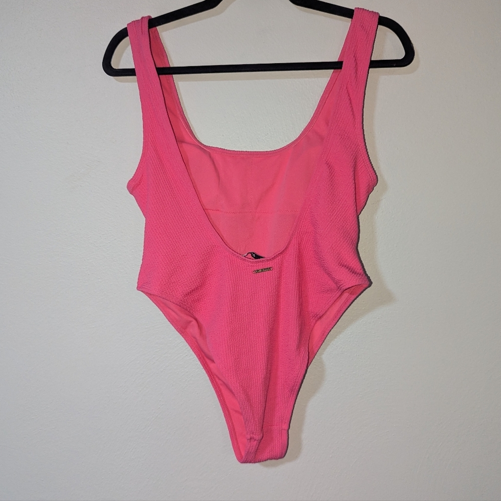 6 NWT River Island Resort Pink Scoop Back One Piece Swimsuit - Picture 4 of 7
